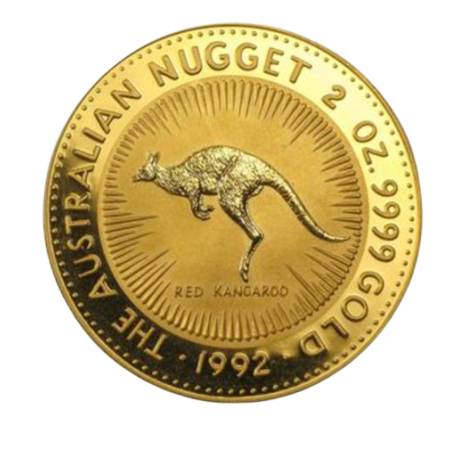 Image of 2 Oz Australian Kangaroo 99.99% Gold Coin 1992