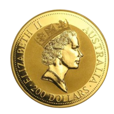 2 Oz Australian Kangaroo 99.99% Gold Coin 1992 Image of 2 Oz Australian Kangaroo 99.99% Gold Coin 1992