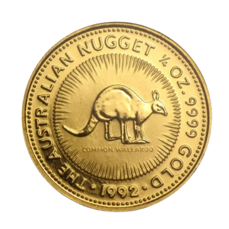 1/4 Oz Australian Kangaroo 99.99% Gold Coin 1992