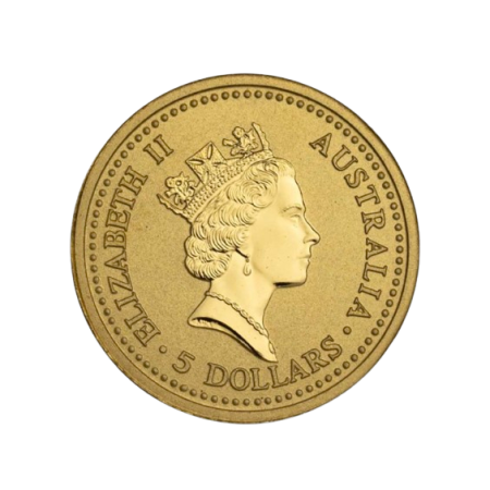 1/20 Oz Australian Kangaroo 99.99% Gold Coin 1992 Image of 1/20 Oz Australian Kangaroo 99.99% Gold Coin 1992