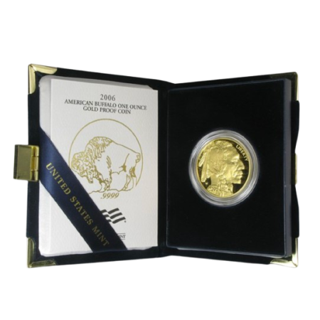 Image of 1 Oz USA Buffalo Proof Gold Coin (2006) With COA and Box