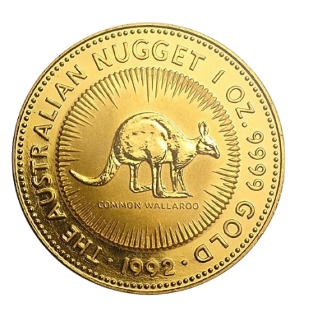 Image of 1 Oz Australian Kangaroo 99.99% Gold Coin 1992