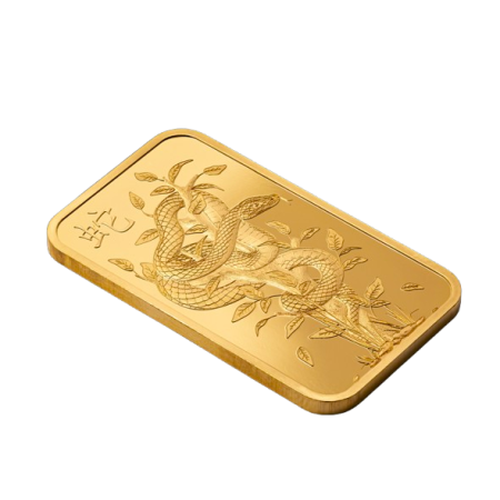 1 Oz PAMP Suisse Lunar Year of the Snake Gold Minted Bar (In Assay CertiCard) Image of 1 Oz PAMP Suisse Lunar Year of the Snake Gold Minted Bar (In Assay CertiCard)