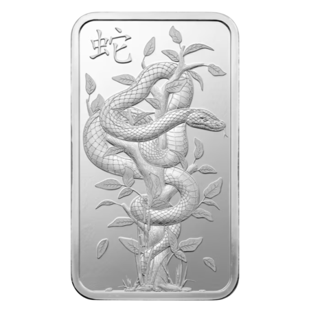 1 Oz PAMP Suisse Lunar Year of the Snake Silver Minted Bar (In Assay CertiCard) Image of 1 Oz PAMP Suisse Lunar Year of the Snake Silver Minted Bar (In Assay CertiCard)