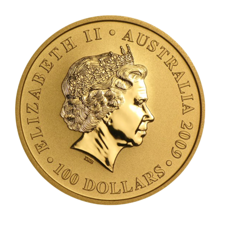 1 Oz Australian Kangaroo 99.99% Gold Coin 2009 Image of 1 Oz Australian Kangaroo 99.99% Gold Coin 2009