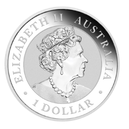 1 Oz Australian Kookaburra Silver Coin Year 2021 Image of 1 Oz Australian Kookaburra Silver Coin Year 2021
