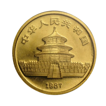 Image of 1/10 Oz Chinese Panda Gold Coin 1987