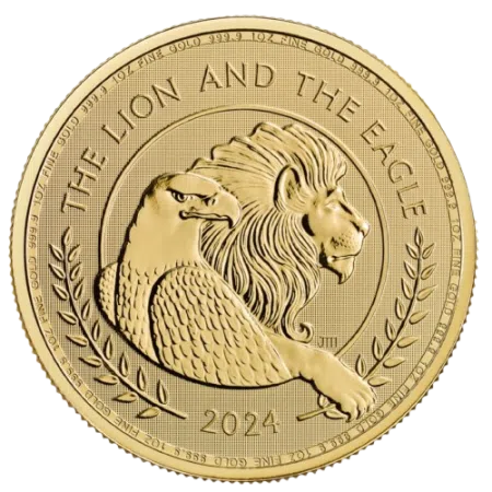Image of 1 Oz The Lion and The Eagle Gold Coin 2024