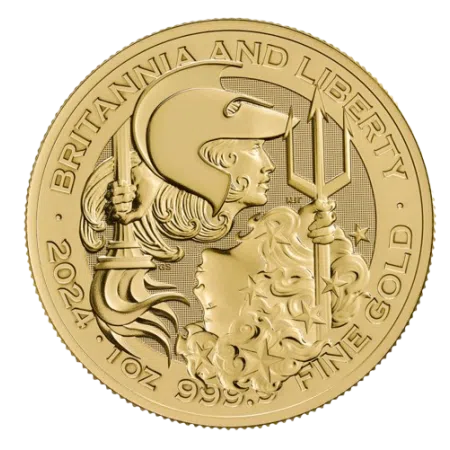 Image of 1 Oz Britannia and Liberty Gold Coin 2024