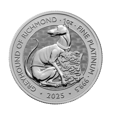 Image of 1 Oz Tudor Beasts - Greyhound of Richmond Platinum Coin 2025