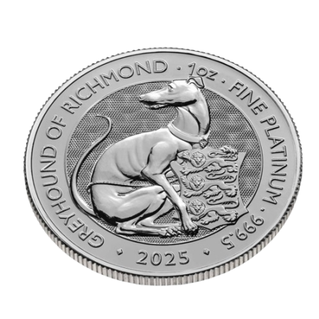 Image of 1 Oz Tudor Beasts - Greyhound of Richmond Platinum Coin 2025