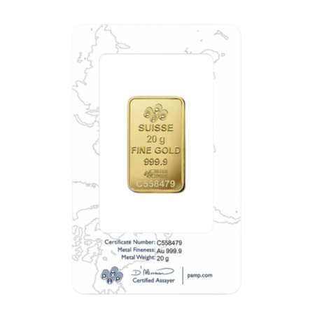 Image of 20 Gram PAMP Suisse Rosa Gold Bar