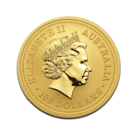 Image of 1 Oz Australian Lunar Series "Year of the Snake" Gold Coin (2001) (Series 1)