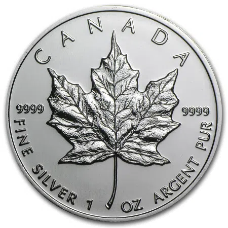 1 Oz Canadian Maple Leaf .9999% Fine Silver Coin 2019
