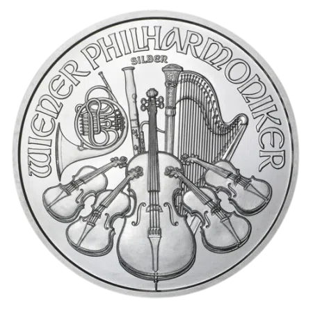 Image of 1 Oz Austrian Philharmonic .999% Fine Silver Coin 2022