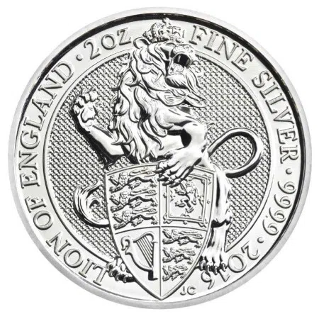 Image of 2oz Silver Queen's Beasts - Lion Year 2016