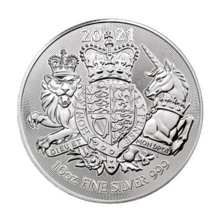 Image of 10 oz The Royal Arms .999% Fine Silver Coin BU 2021 (In Capsule)