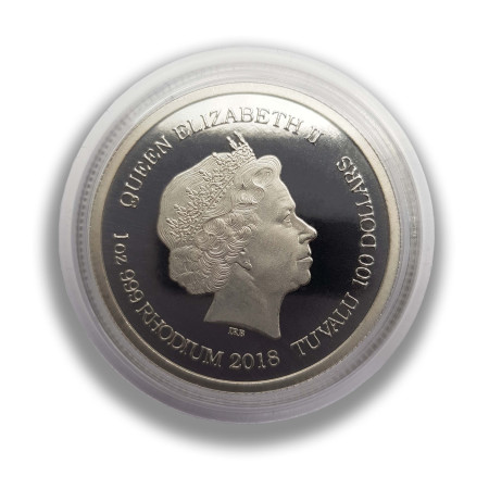 Tuvalu 1 Oz Rhodium coin Year 2019 Image of Tuvalu 1 Oz Rhodium coin Year 2019