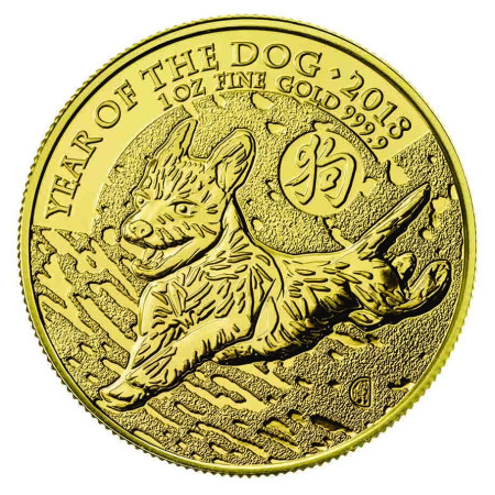 Image of Lunar Year of the Dog 2018 - 1 oz Gold Bullion Coin