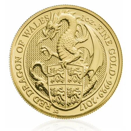 Image of The Queen's Beasts 2017 – The Red Dragon - 1 oz Gold Bullion Coin