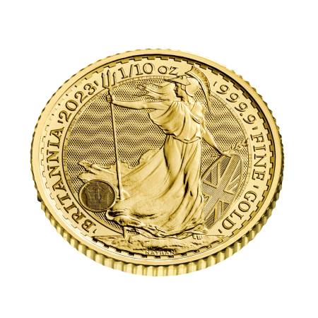 1/10 Oz Gold Britannia Coin 2023 (King Charles III) Image of 1/10 Oz Gold Britannia Coin 2023 (King Charles III)