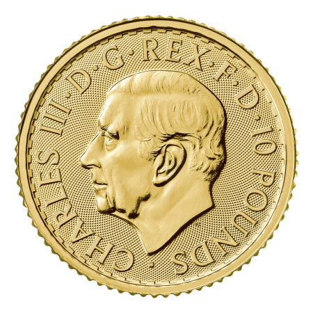 1/10 Oz Gold Britannia Coin 2023 (King Charles III) Image of 1/10 Oz Gold Britannia Coin 2023 (King Charles III)
