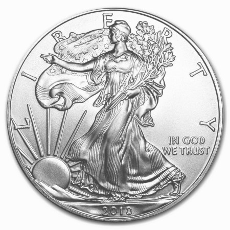 Image of 1 oz USA Eagle .999% Fine Silver Coin 2010