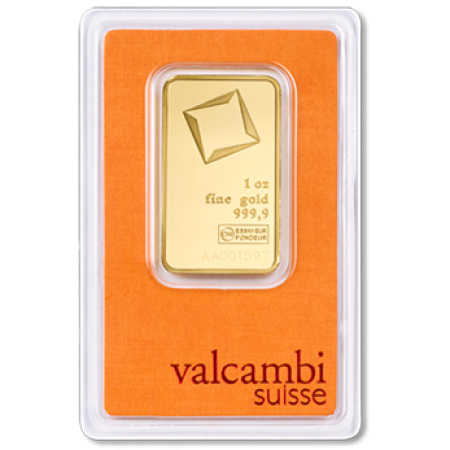 Image of 1 Oz Valcambi Gold Minted Bar
