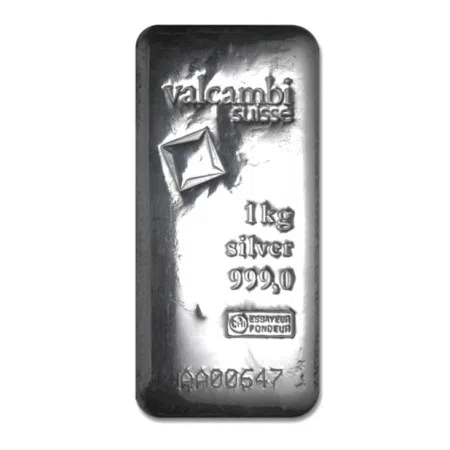 Valcambi Swiss 1 Kilo Cast 999 Silver Bar - LBMA 