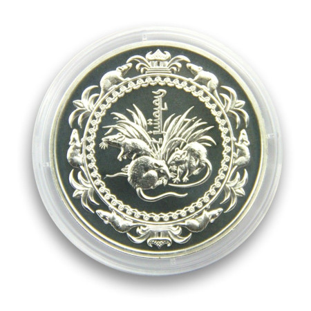 Mongolia 500 Tögrög Year of the Rat 2008, Silver 1oz Image of Mongolia 500 Tögrög Year of the Rat 2008, Silver 1oz