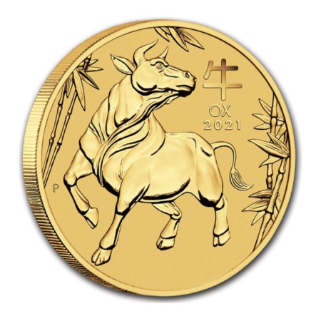 Image of Year 2021 Australia 1 oz Gold Lunar Ox BU (Series III)