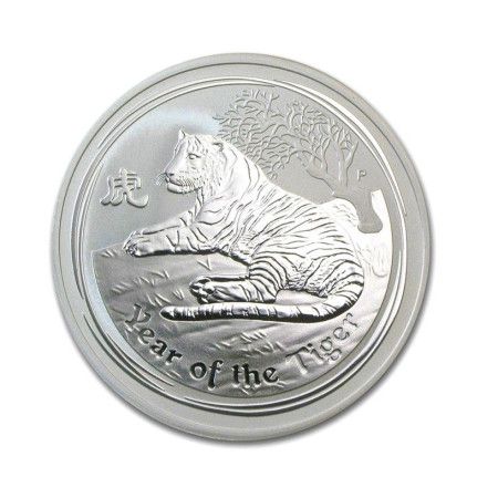 Image of 1 Oz Australian Year of the Tiger .999% Fine Silver Coin (2010) Series II