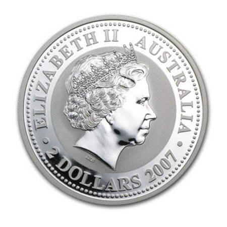 2010 Australia 2 oz Silver Year of the Tiger BU (Series I) Image of 2010 Australia 2 oz Silver Year of the Tiger BU (Series I)