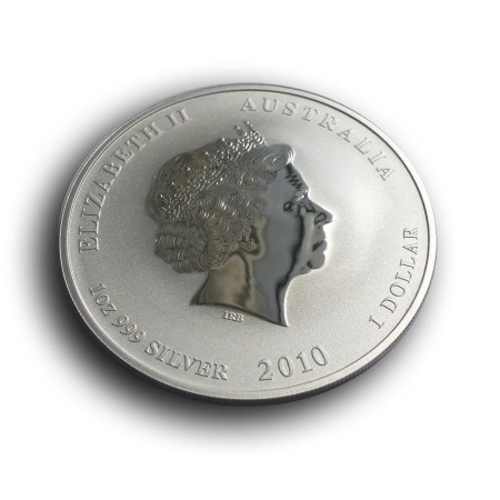 1 Oz Australian Year of the Tiger .999% Fine Silver Coin (2010) Series II Image of 1 Oz Australian Year of the Tiger .999% Fine Silver Coin (2010) Series II
