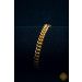Image of Gold Cuban Link Twisted Bracelet 24k, 999%, 5mm, 18 cm, 26g