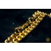 Image of Gold Cuban Link Twisted Chain Necklace 24k, 999%, 2mm, 48cm, 129.3 gram