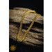 Image of Gold Cuban Link Twisted Chain Necklace 24k, 999%, 2mm, 48cm, 129.3 gram